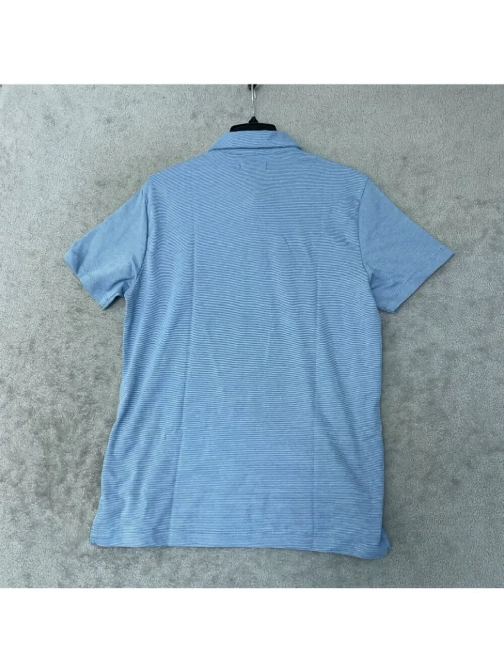 NWT Banana Republic Men's S Blue Striped Polo Shirt Cotton Short Sleeve